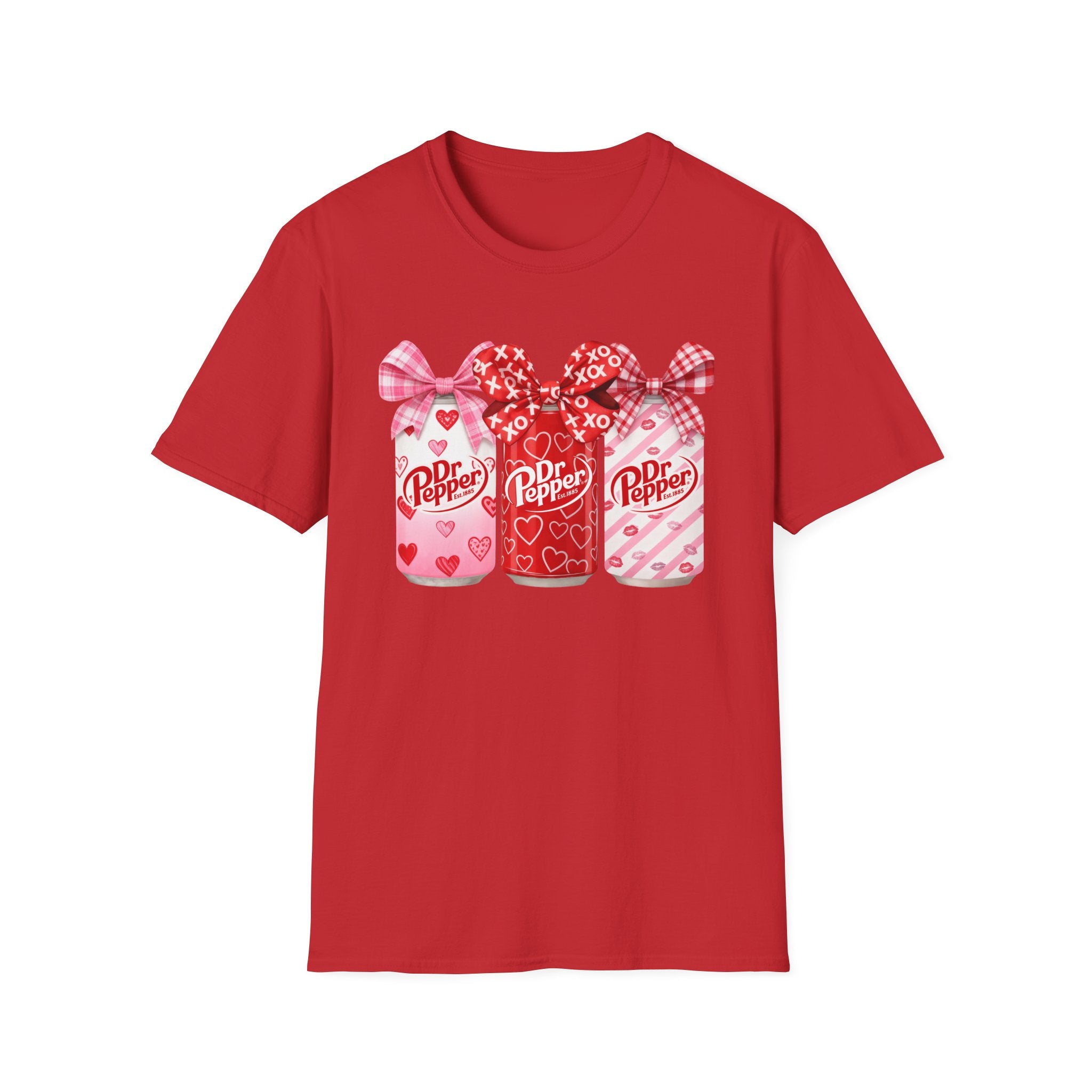 Valentine Dr Pepper Bottle Tee — Cute Heart Soda Design
