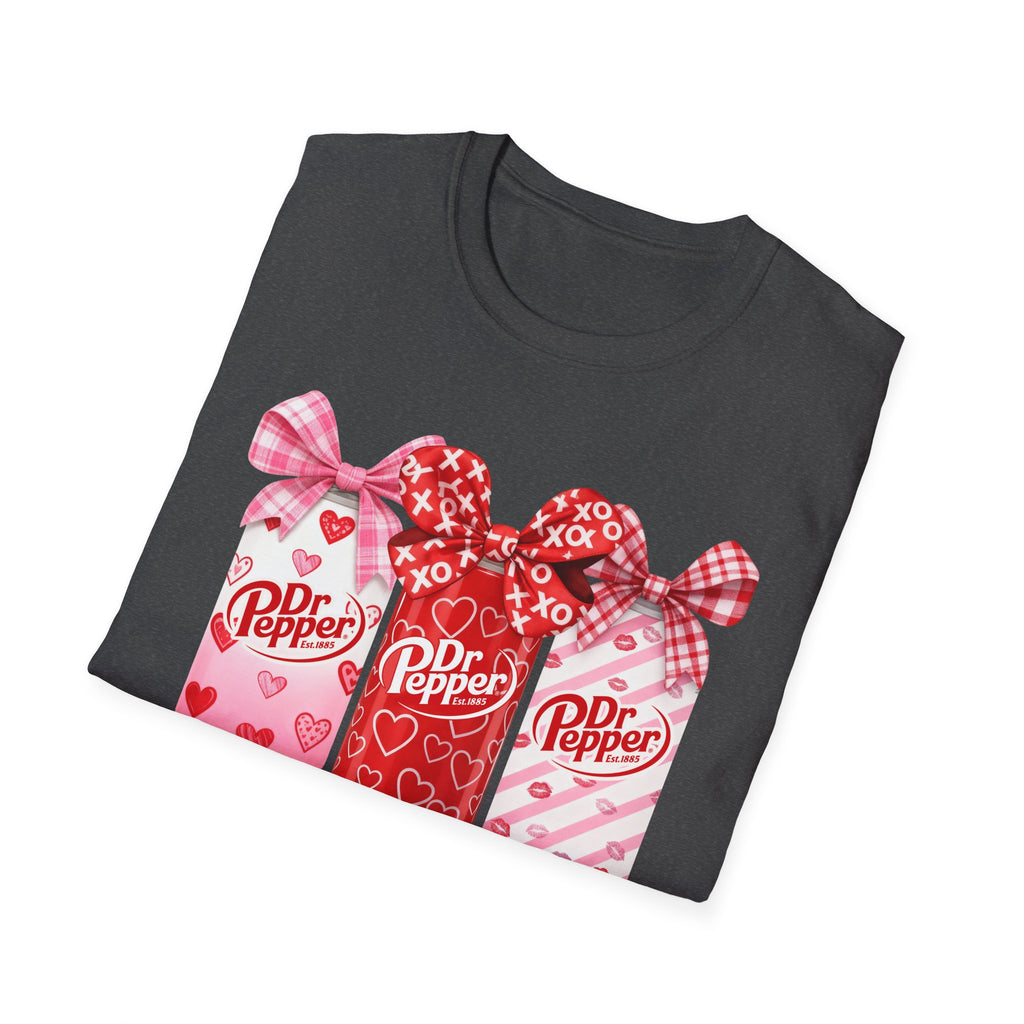 Valentine Dr Pepper Bottle Tee — Cute Heart Soda Design