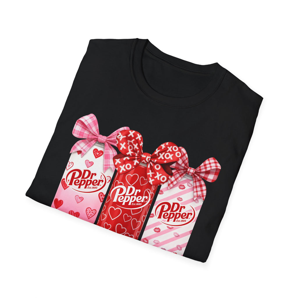 Valentine Dr Pepper Bottle Tee — Cute Heart Soda Design