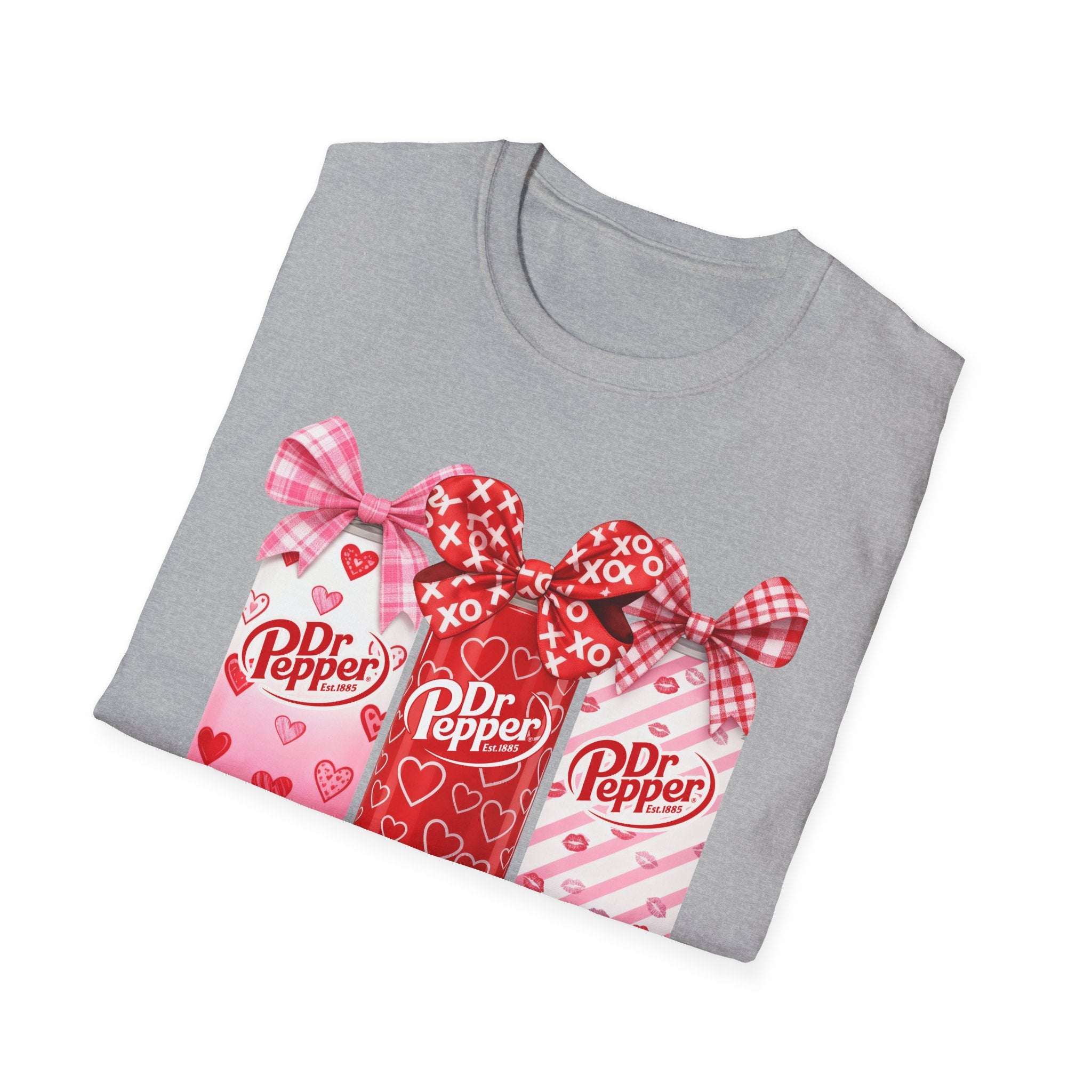 Valentine Dr Pepper Bottle Tee — Cute Heart Soda Design
