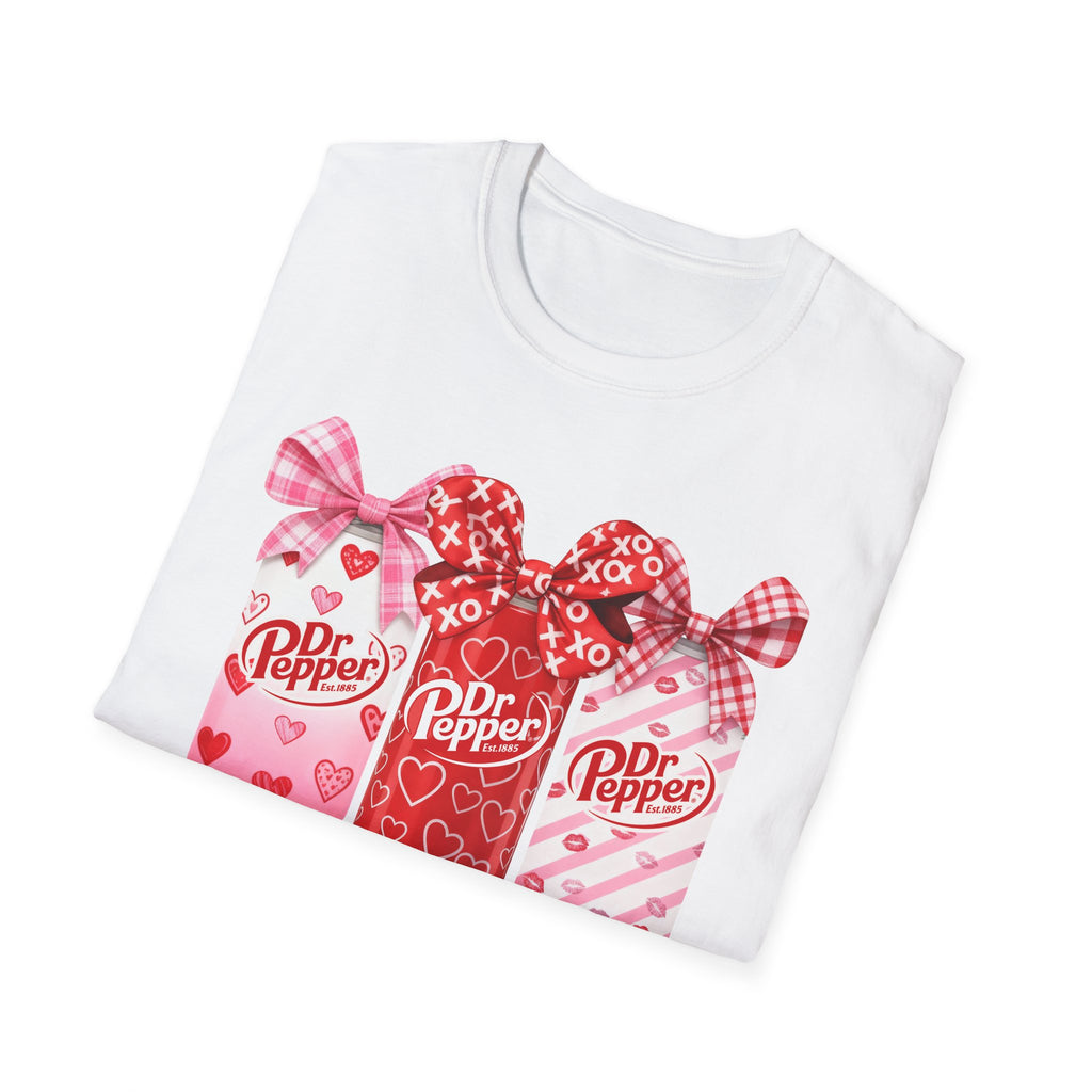 Valentine Dr Pepper Bottle Tee — Cute Heart Soda Design